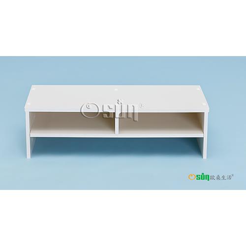 【Osun】DIY木塑板白色經典款電腦墊高桌(DY52)