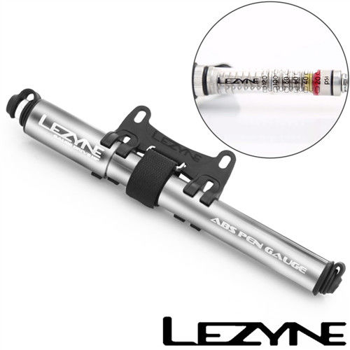 LEZYNE  GAUGE DRIVE HP鋁合金高壓附氣壓錶手握打氣筒(銀)