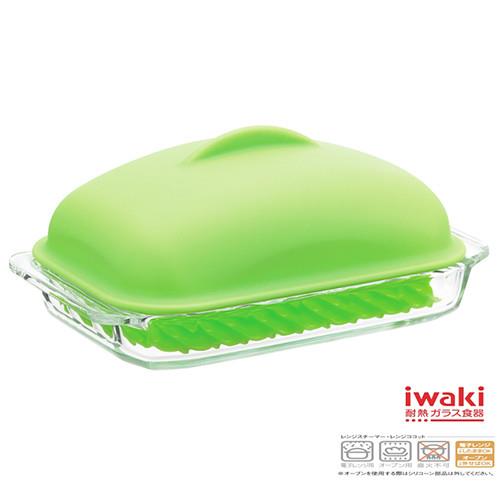【iwaki】耐熱焗烤蓋附蓋700ml(綠)