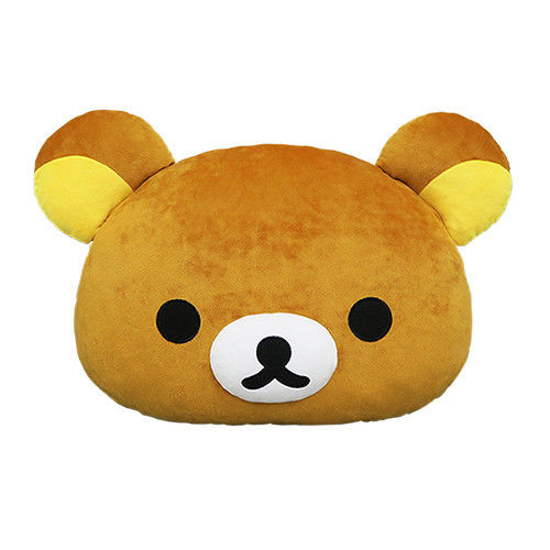 任-【享夢城堡】Rilakkuma拉拉熊 頭型抱枕 12吋 (拉拉熊)(牛奶熊)
