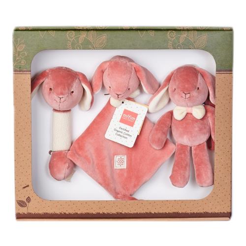 美國miYim有機棉安撫玩具禮盒組 邦妮兔兔