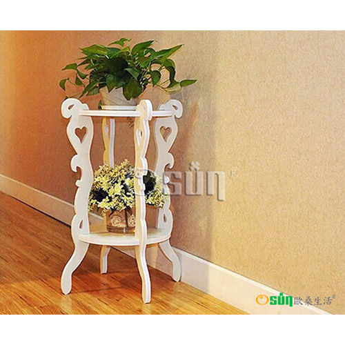 【Osun】木塑板 歐式白色雕花圓形花架(CE-178-圓形花架)