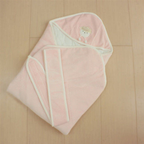 GMP BABY 台灣製舒適寶貝粉紅色羊絨包巾1件