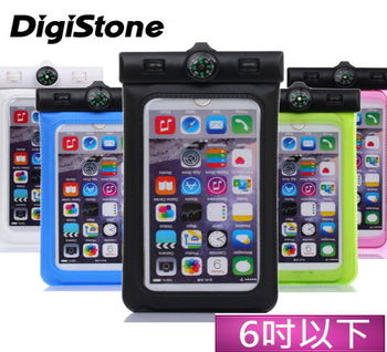DigiStone 手機防水袋/保護套/手機套/可觸控(指南針型)通用6吋以下手機-果凍5色
