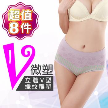 【JS嚴選】臺灣製輕機能緹花超細無縫三角褲(八件組)
