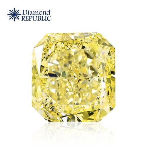 【鑽石共和國】 HRD 方型天然黃彩鑽0.72克拉 Natural Fancy Yellow