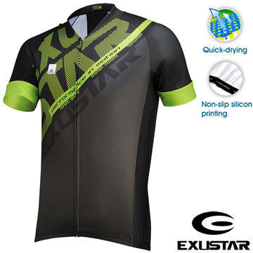 EXUSTAR 自行車短車衣(黑綠) S