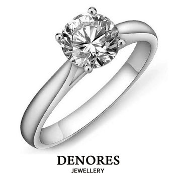 DENORES 奢華 0.30克拉超值天然美鑽戒指