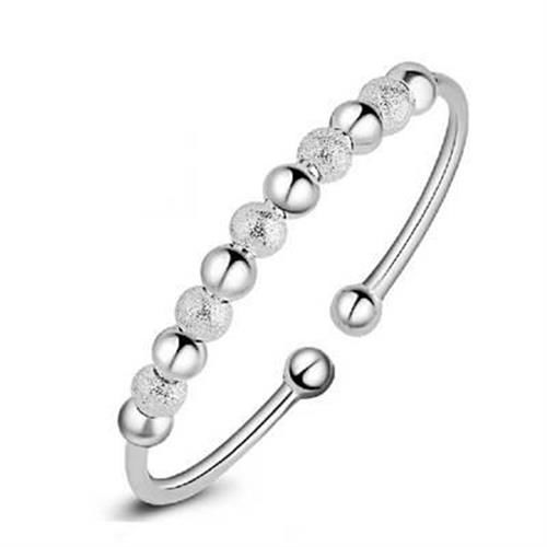 【米蘭精品】925純銀手鍊手環精緻時尚個性轉運珠