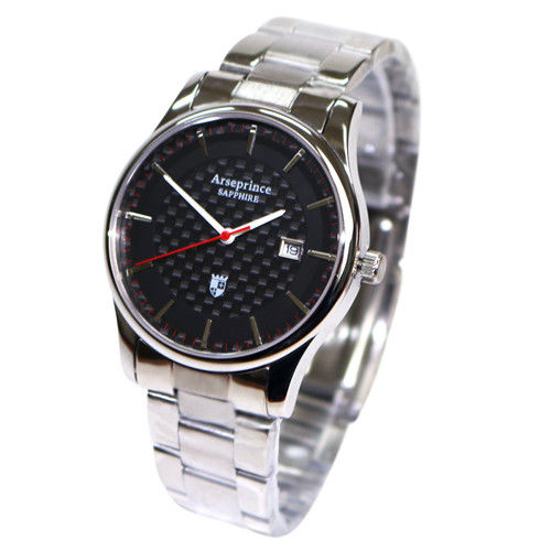 【Arseprince】碳纖科技時尚風潮中性錶-黑色