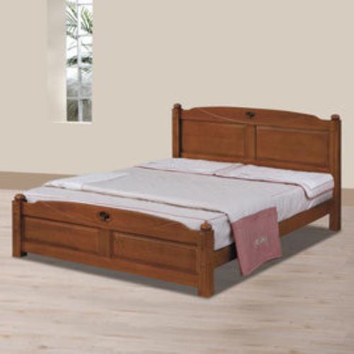 【時尚屋】[UZ6]安堤柚木色5尺雙人床UZ6-101-5不含床頭櫃-床墊