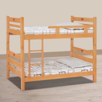 【時尚屋】[UZ6]貝克檜木色3尺單欄雙層床114-1不含床墊