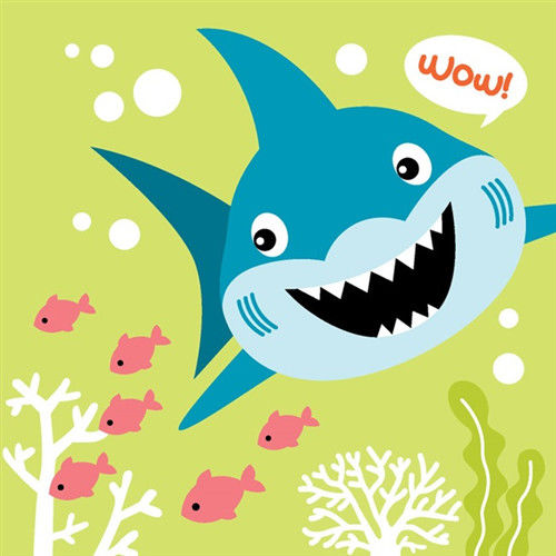 LOVIN 超萌韓版數字油畫海洋系列 可愛鯊魚(6)1幅