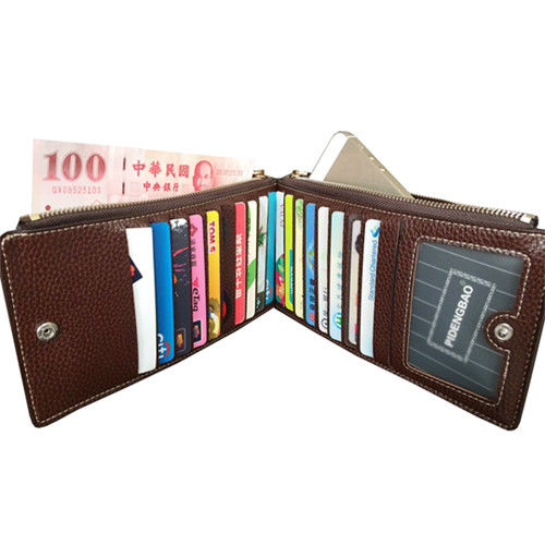 PUSH!長夾可放5吋手機皮夾信用卡包零錢包手機套手機包保護皮套PUSH15-1咖啡色