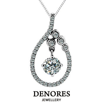 DENORES 華麗璀璨0.30克拉八心八箭美鑽鍊