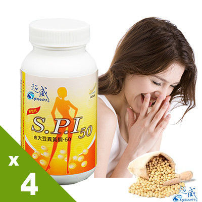 【Supwin超威】三代大豆異黃酮60顆4瓶媽咪組