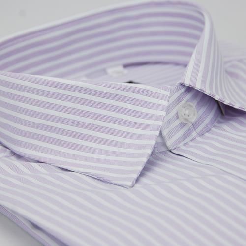 任-【金安德森】紫色寬排紋窄版長袖襯衫
