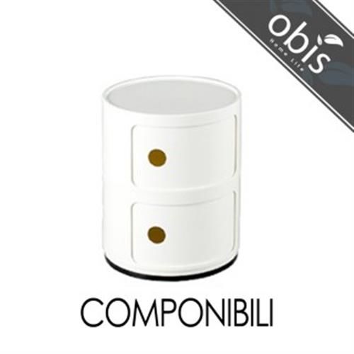 【obis】COMPONIBILI設計款造型兩層收納櫃/收納箱(6色)(TN/086A)