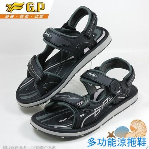 【G.P 時尚休閒兩用涼鞋】G6909M-10 黑色 (SIZE:40-44 共三色)