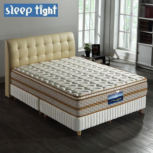 【Sleep tight】真三線高蓬度/免翻面/針織舒柔布/硬式獨立筒床墊(實惠型)-5尺雙人