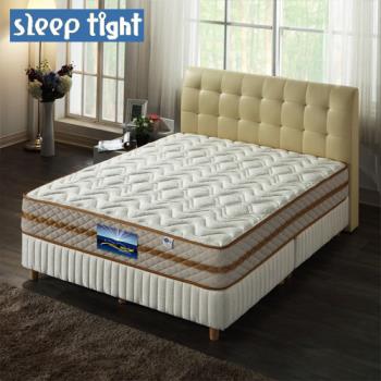 【Sleep tight】二線高蓬度/舒柔布/免翻面/蜂巢式獨立筒床墊(實惠型)-6尺雙人加大