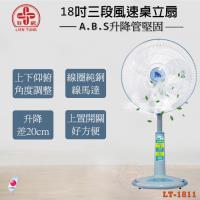 聯統 18吋三段風速桌立扇 LT-1811 (電風扇/立扇/風扇)(台灣製造)