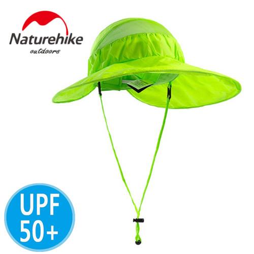 【Naturehike】UPF50+輕巧折疊款多功能遮陽帽/防曬帽(亮綠)