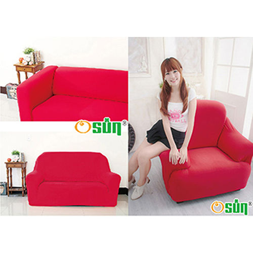Osun-一體成型防蹣彈性沙發罩_1+2+3人座 素色款 富貴紅