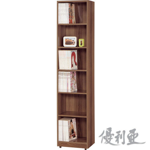 【優利亞-卡絡斯】1.5尺淺胡桃色開放式書櫃