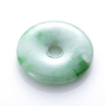 【森茂珠寶】緬甸天然翡翠A貨 帶翠平安扣墜子 022408C