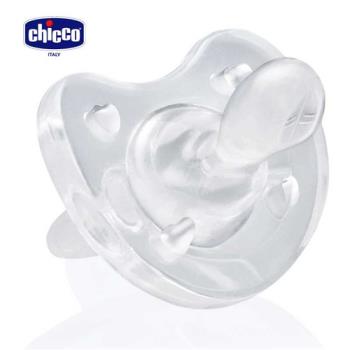 chicco-舒適哺乳-矽膠拇指型安撫奶嘴1入-白