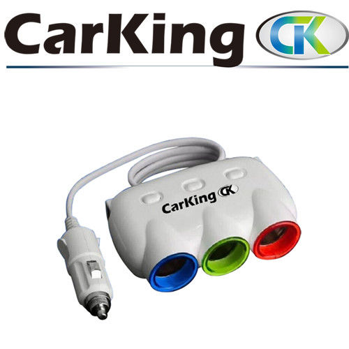 CarKing車用三孔+兩孔USB充電點煙器CK-3200