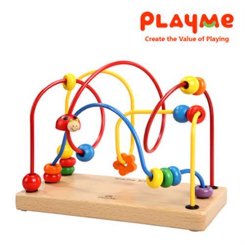 【PlayMe】瓢蟲串珠台~木製串珠玩具