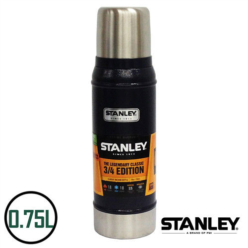 【美國Stanley】不鏽鋼保溫瓶／經典真空保溫瓶 0.75L(錘紋藍)