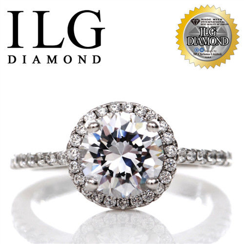 ILG鑽頂級頂級八心八箭擬真鑽石戒指-主鑽1.25克拉-法國巴黎名款 RI096 求婚款小資女