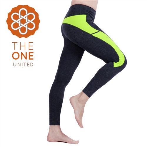 【The One】速乾彈力拚色瑜珈運動褲(四色任選)