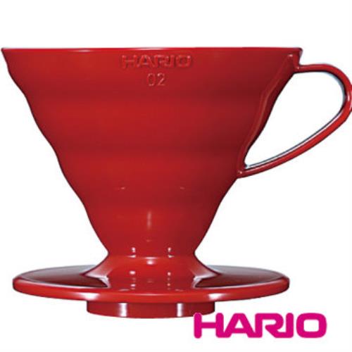 【HARIO】V60紅色02樹脂濾杯1~4杯 VD-02R