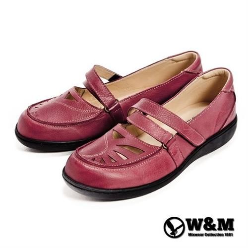 【W&M】可調節式帶環淑女鞋-紅