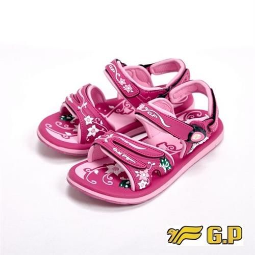 【G.P】花蝴蝶系列小涼鞋童鞋-桃紅(另有紫)