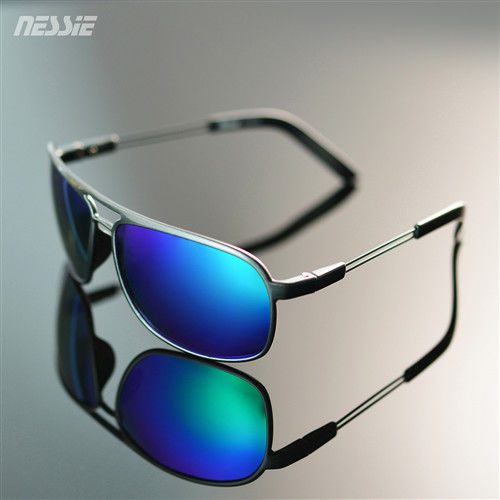 Nessie尼斯眼鏡 休閒偏光太陽眼鏡 - 飛官灰藍  經典時尚  雷朋框 防風 墨鏡 贈眼鏡盒 抗 UV 紫外線 防曬 極輕TR90