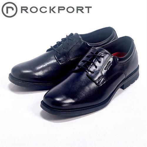  【Rockport】都會雅仕系列/ ESSENTIAL DETAILS 時尚綁帶皮鞋男鞋-黑