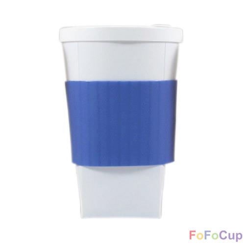 FOFOCUP台灣製造創意可摺疊16oz折折杯(藍色)