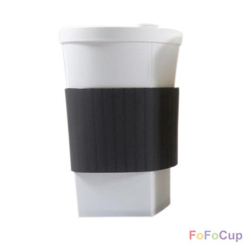 【FOFOCUP】台灣製造創意可摺疊16oz折折杯(黑色)  創意設計-行動