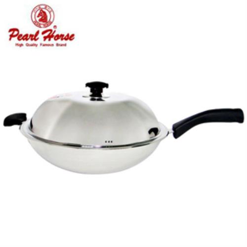 日本寶馬厚釜M8七層複合金單把炒鍋36cm