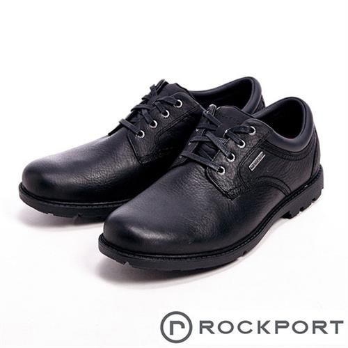 【Rockport】RUGGED BUCKS全防水系列休閒男仕皮鞋-黑