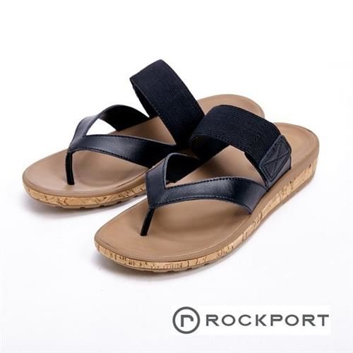 【Rockport】黑色簡約涼拖鞋 女鞋-黑(另有棕)