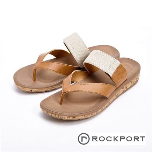 【Rockport】棕色簡約涼拖鞋 女鞋-棕(另有黑)