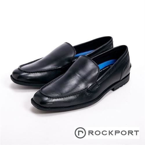 【Rockport】直套半休閒尖頭男鞋-黑