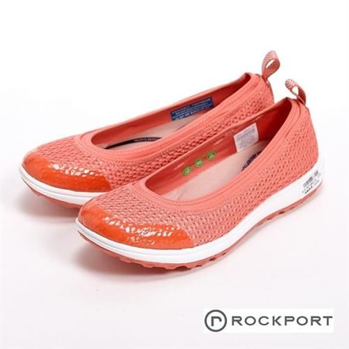 【Rockport】網眼透氣耐磨套入式戶外休閒鞋-粉