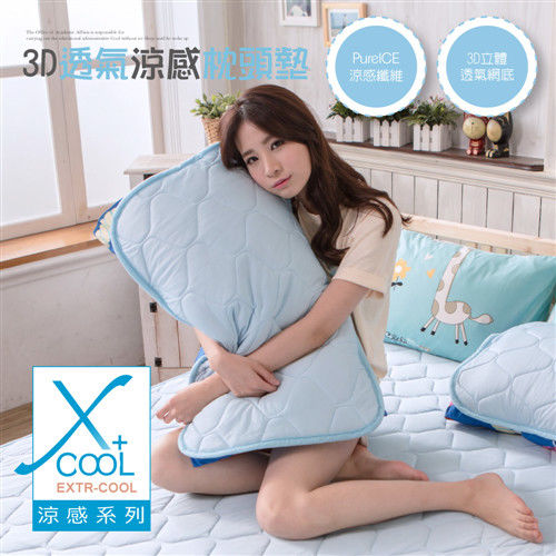 【R.Q.POLO】3D透氣涼感枕頭墊/枕墊/舒適透氣/立體網底(1付)